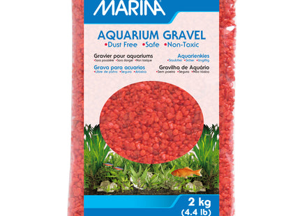 Marina Orange Decorative Aquarium Gravel - 2 kg (4.4 lb)