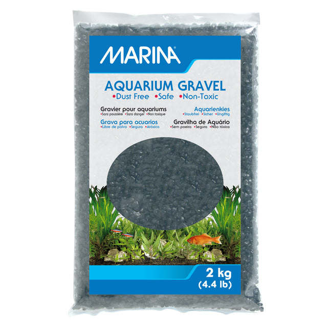 Marina Black Decorative Aquarium Gravel - 2 kg (4.4 lb)