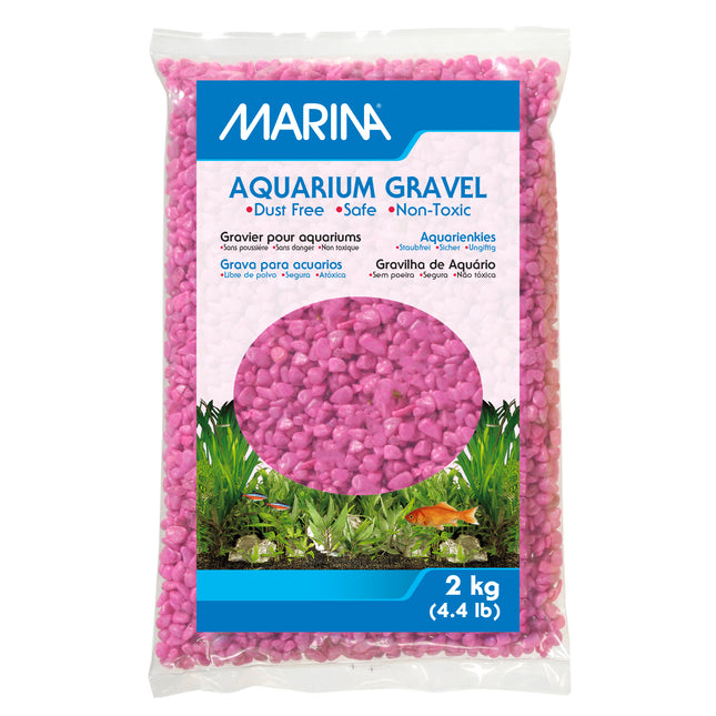 Marina Pink Decorative Aquarium Gravel - 2 kg (4.4 lb)